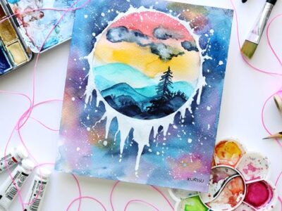 Curso online paisaje en acuarela surrealista