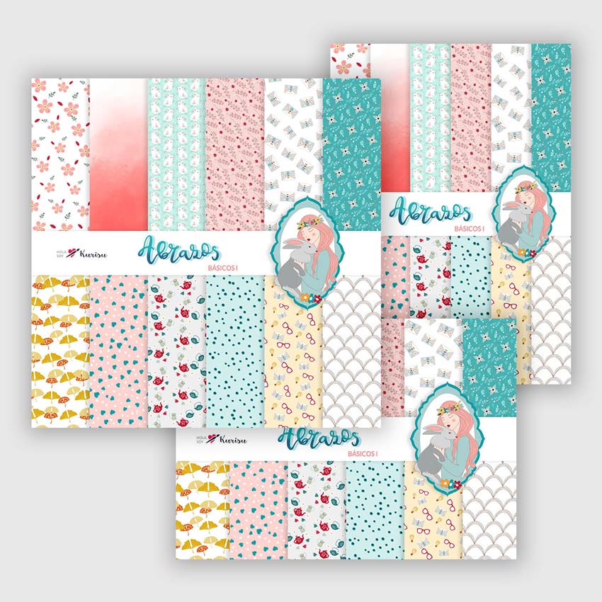 Kit colección completa de scrapbooking Abrazos - Imagen 4